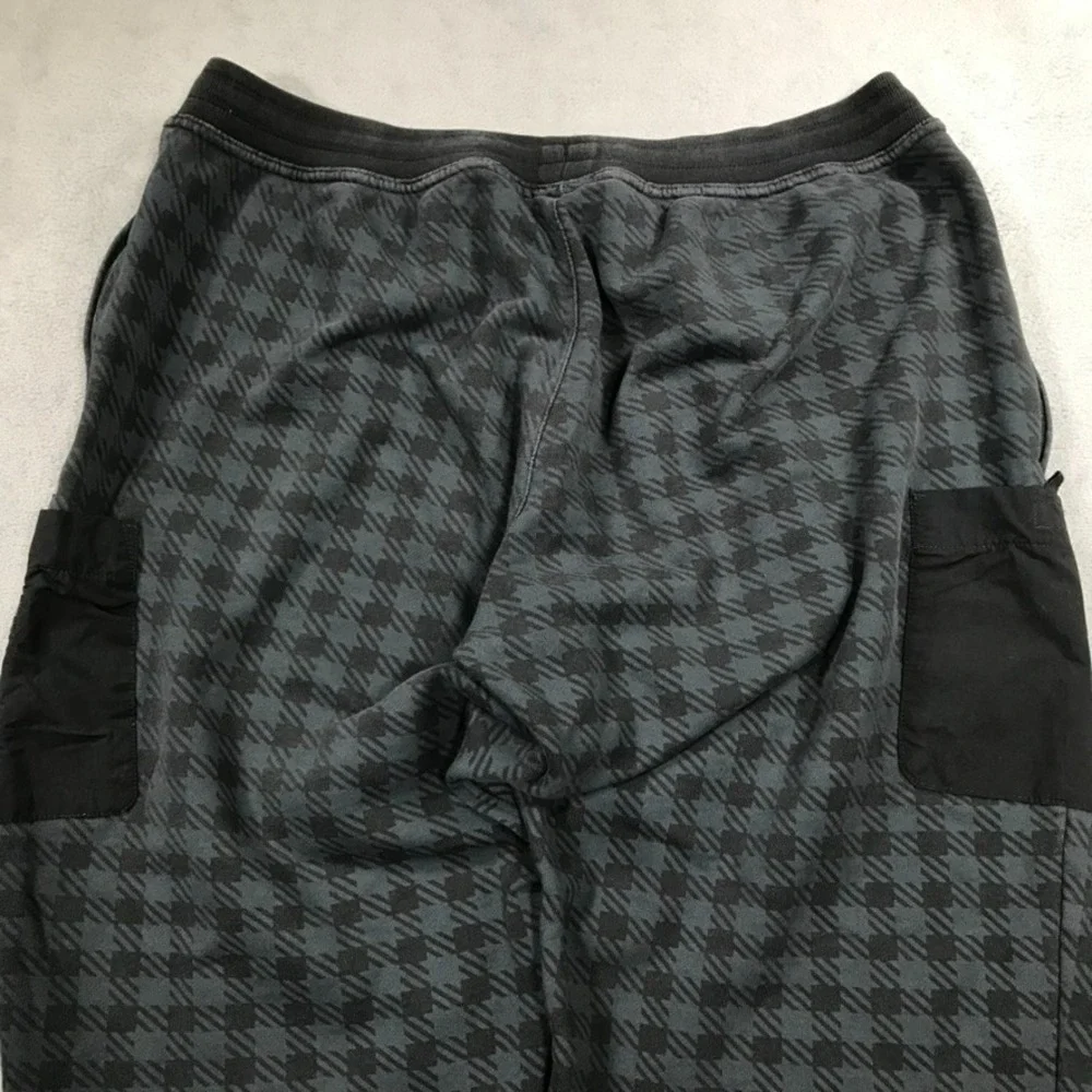 Adidas Sweatpants Joggers Mens 2XL XXL Blue Black Plaid R.Y.V. Reveal Your Voice